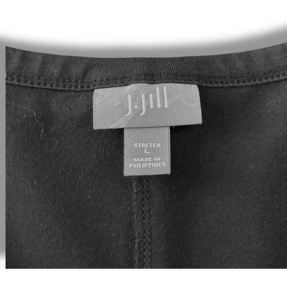 J. Jill Midi Black Tshirt Pullover Sleeveless Black Casual Stretch Women’s Sz L - Picture 7 of 10